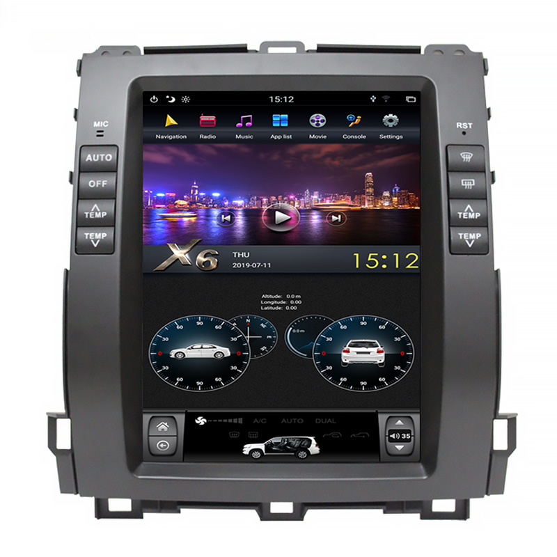 NAVIHUA 10.4 inch Tesla style lexus GX470 Android  car dvd player 