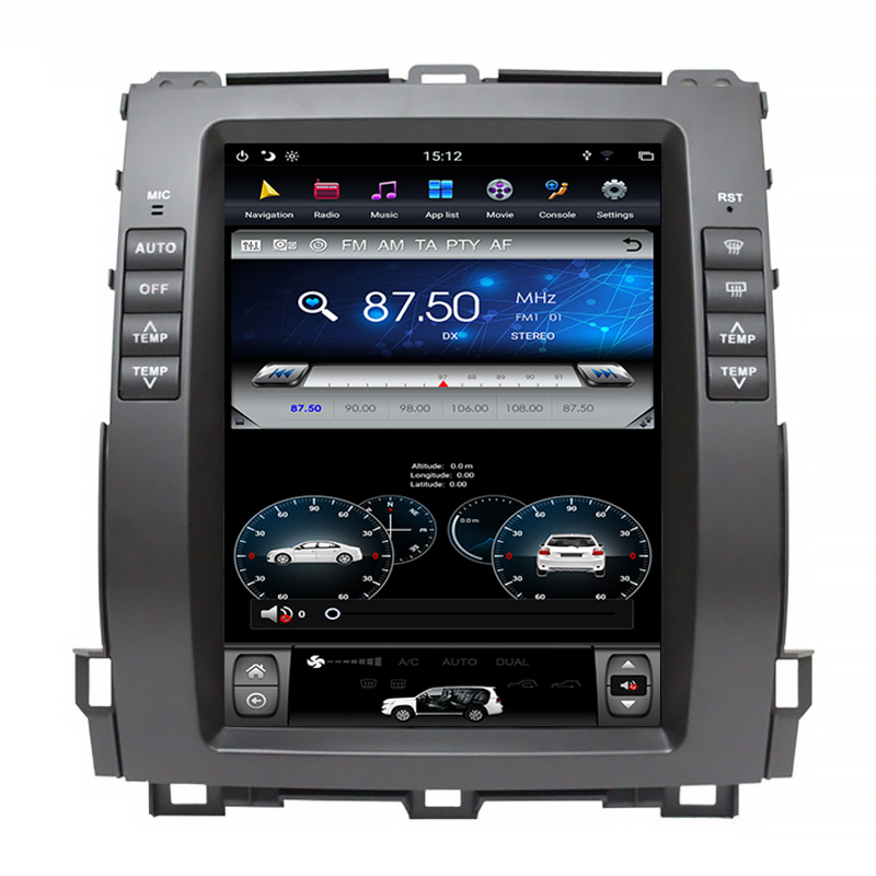 NAVIHUA 10.4 inch Tesla style lexus GX470 Android  car dvd player 