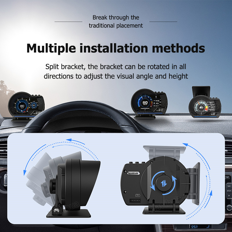  Multifunction Digital Magician obd +gps meter car gauge car smart mini OBD  