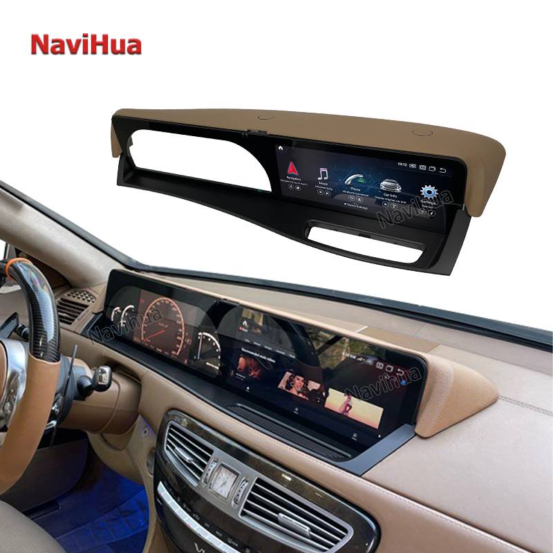 NEW Factory Car Leather Customized Edition 12.3'' For Benz S W221 Dual Screen