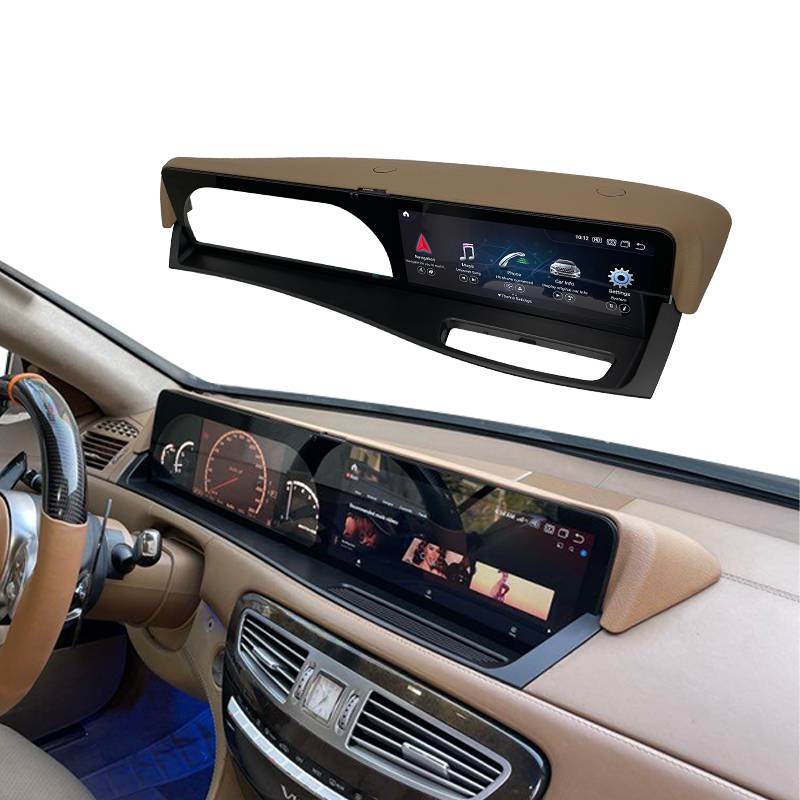 NEW Factory Car Leather Customized Edition 12.3'' For Benz S W221 Dual Screen