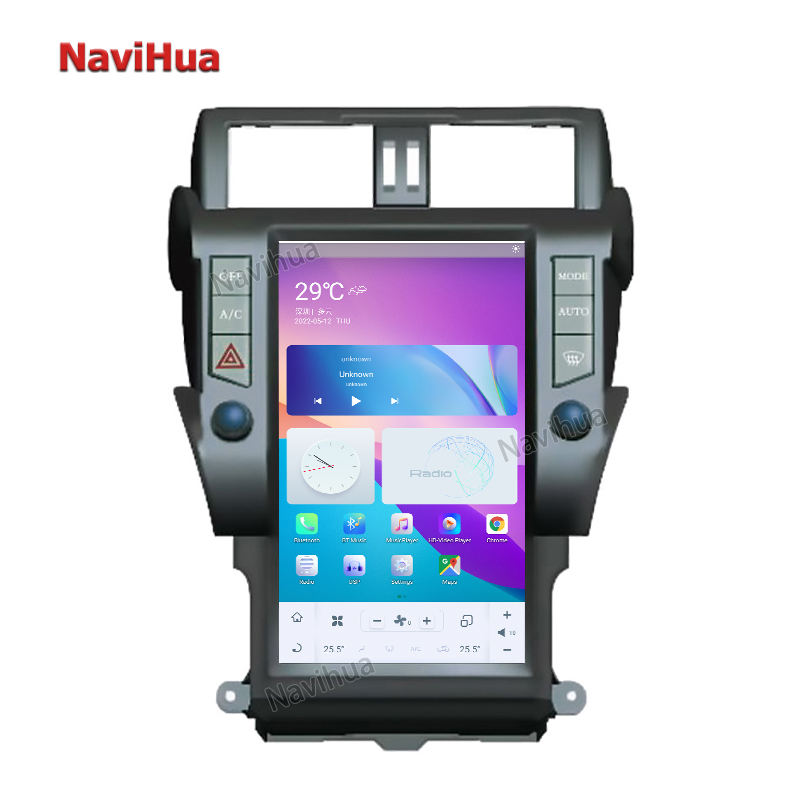 Android Vertical Screen Car Multimedia Player Built-in Carplay For Toyota Prado 