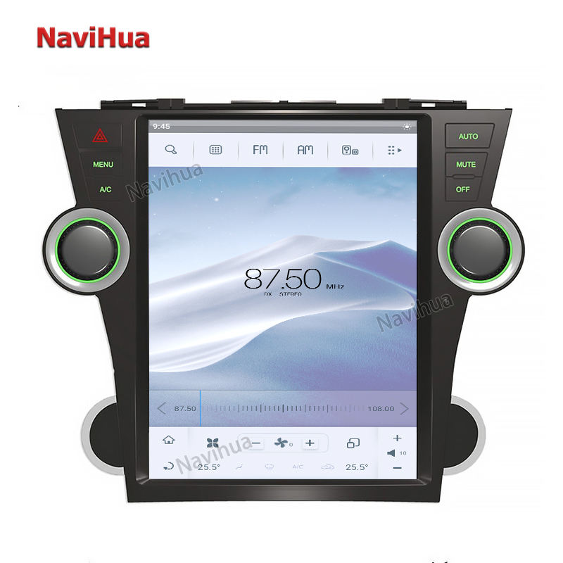 Tesla Style Vertical 12.1'' Screen Android Auto Navigation For Toyota Highlander