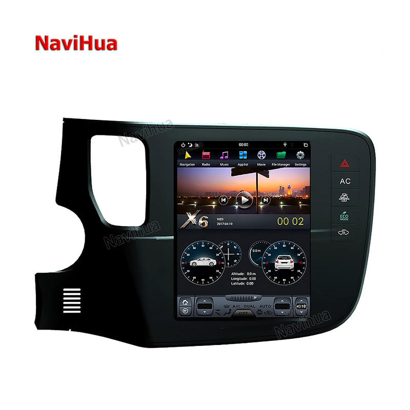 PX6 Vertical Screen Car Radio GPS Navigation For Mitsubishi Outlander 16-19 