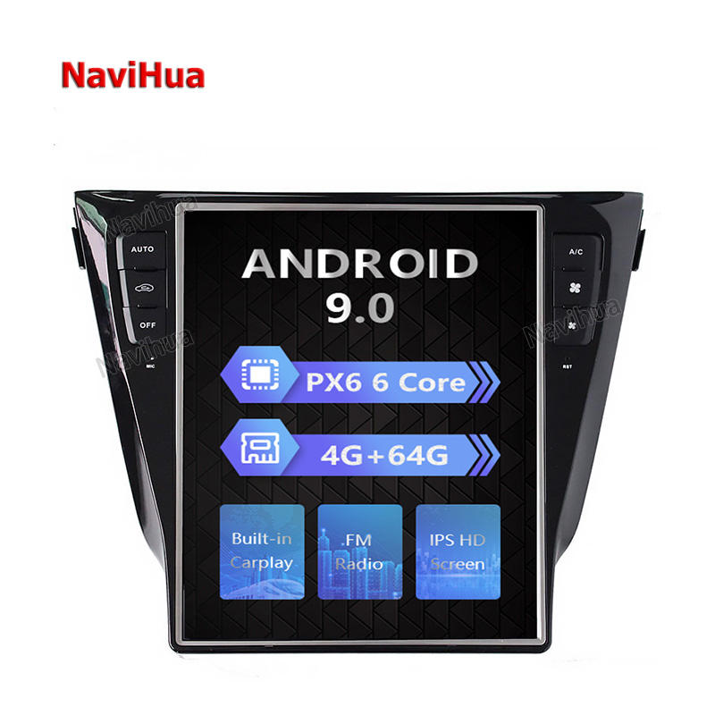 Vertical Screen Tesla Android Car Dvd Radio System for Nissan X-Trail Qashqai   