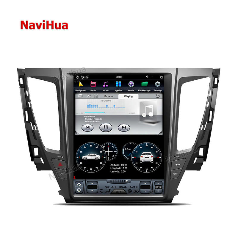 Vertical Screen Car GPS Navigation DVD Player Multimedia For Mitsubishi Pajero