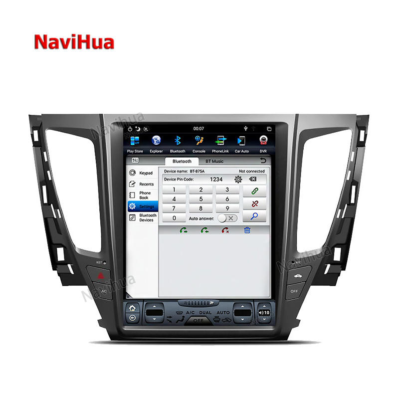Vertical Screen Car GPS Navigation DVD Player Multimedia For Mitsubishi Pajero