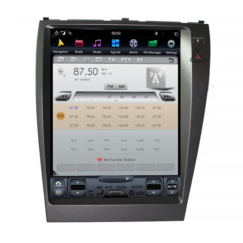 Android Screen Vertical Screen Car Dvd Player Radio Audio for Lexus ES ES240 ES