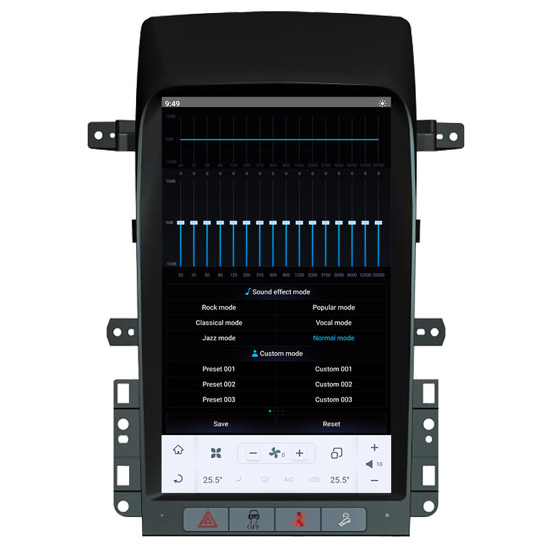 Vertical Screen GPS Navigation Car DVD Player For Tesla Style Chevrolet Captiva