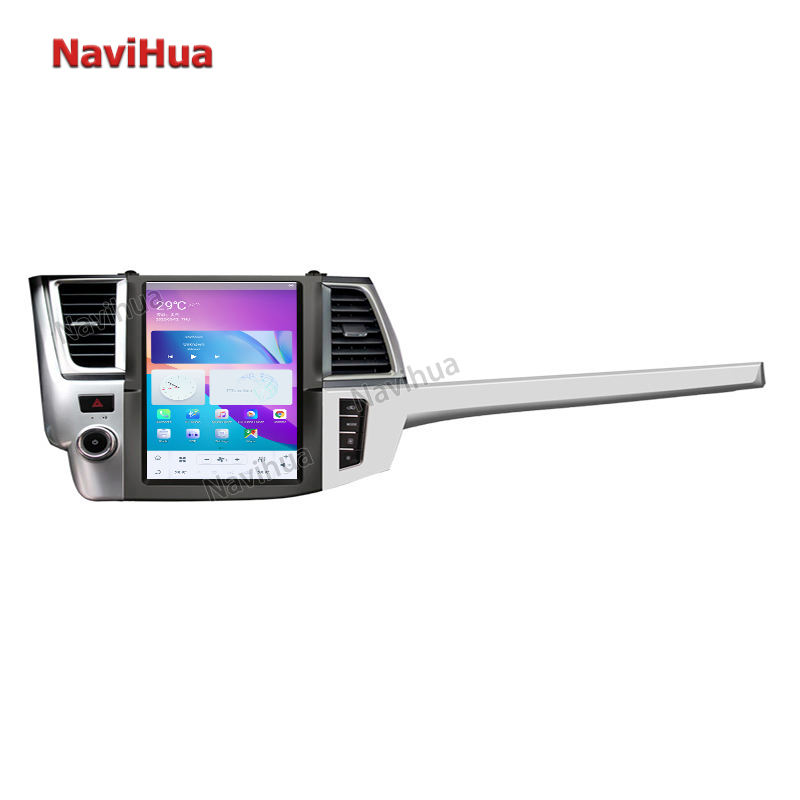 Large Touch Screen Tesla Style Vertical Car Dvd Player For Toyota Highlander15 
