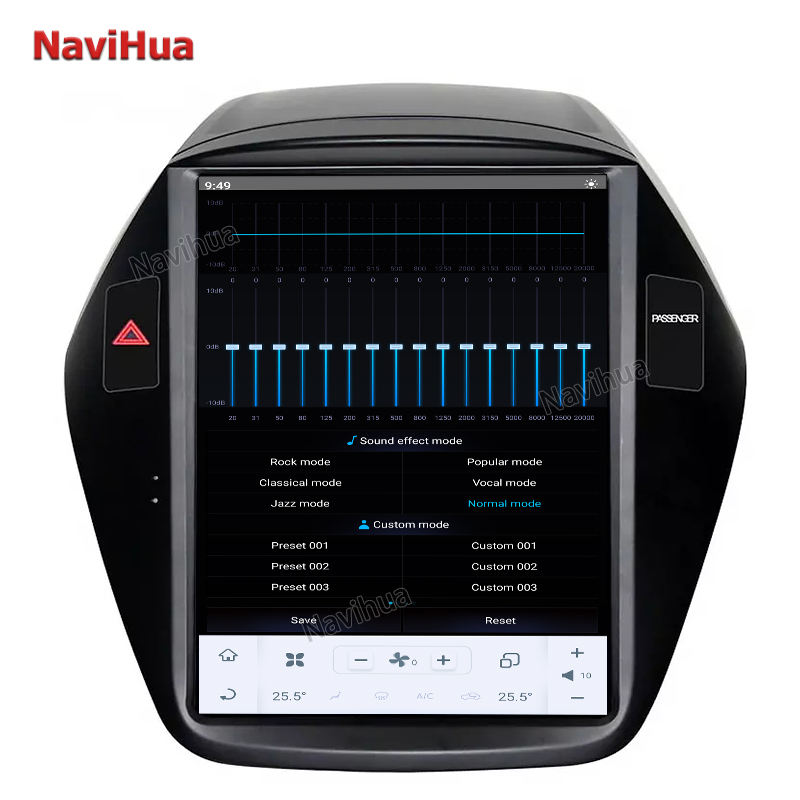 Tesla style vertical screen 10.4'' car stereo dvd player for hyundai ix35 10-15