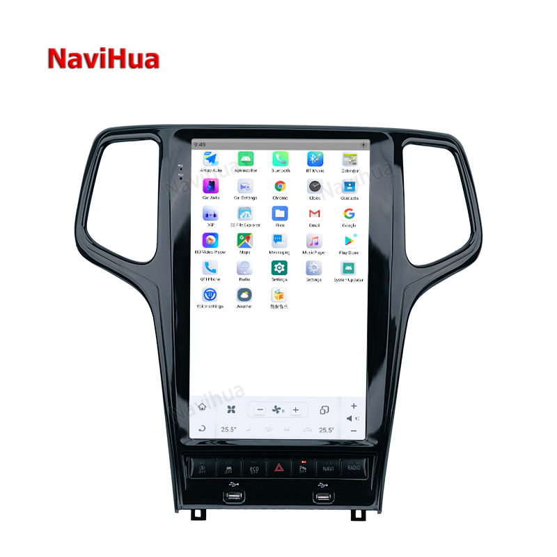Vertical Screen navigation Car Dvd player tesla style For Jeep Grand Cherokee 