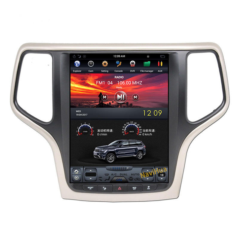 Vertical Screen Navigation GPS Head unit  for Tesla style Jeep Grand Cherokee