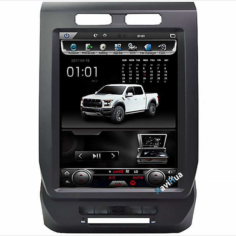 Vertical Screen Android Car DVD Player Multimedia BT WIFI GPSfor Ford F150 15-20