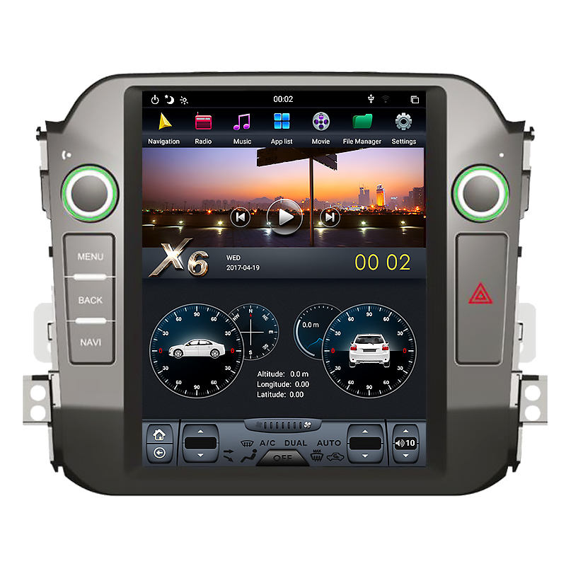 Android Screen Car Radio DVD Player GPS Navigation for Tesla Style Kia Sportage 