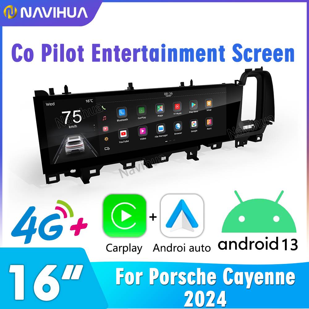 Android monitor multimedia player ntertainment system upgrade Porsche Cayenne