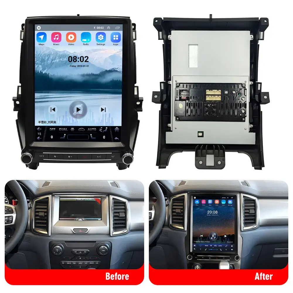 Radio Car GPS Navigation Player Carplay For Ford Ranger F150 2015-2022